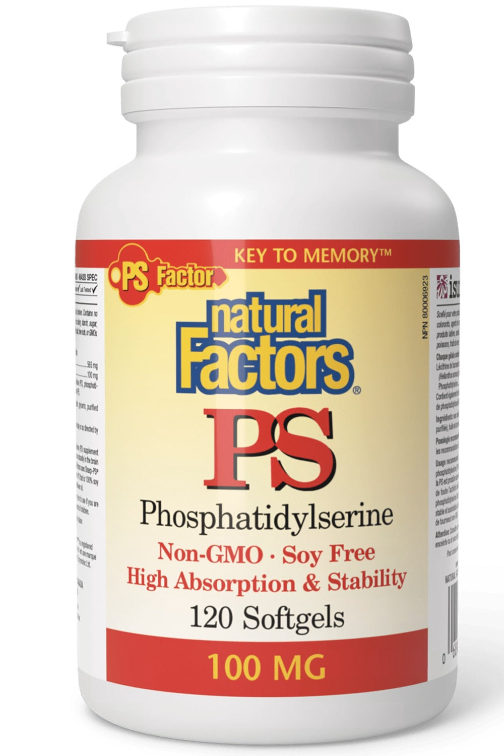 NATURAL FACTORS PS - Phosphatidylserine ( 100 mg - 120 sgels)