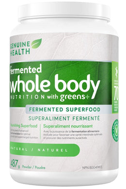 GENUINE HEALTH Fermented Whole Body Nutrition with Greens+ (Natural - 487 gr)