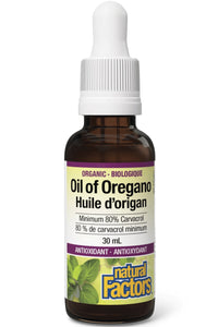 NATURAL FACTORS Organic Oil of Oregano (15 ml)