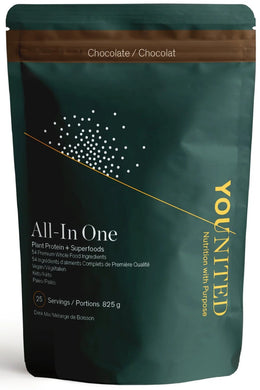 YOUNITED All in One Plant Protein+ Superfood (Chocolate -  825 g)
