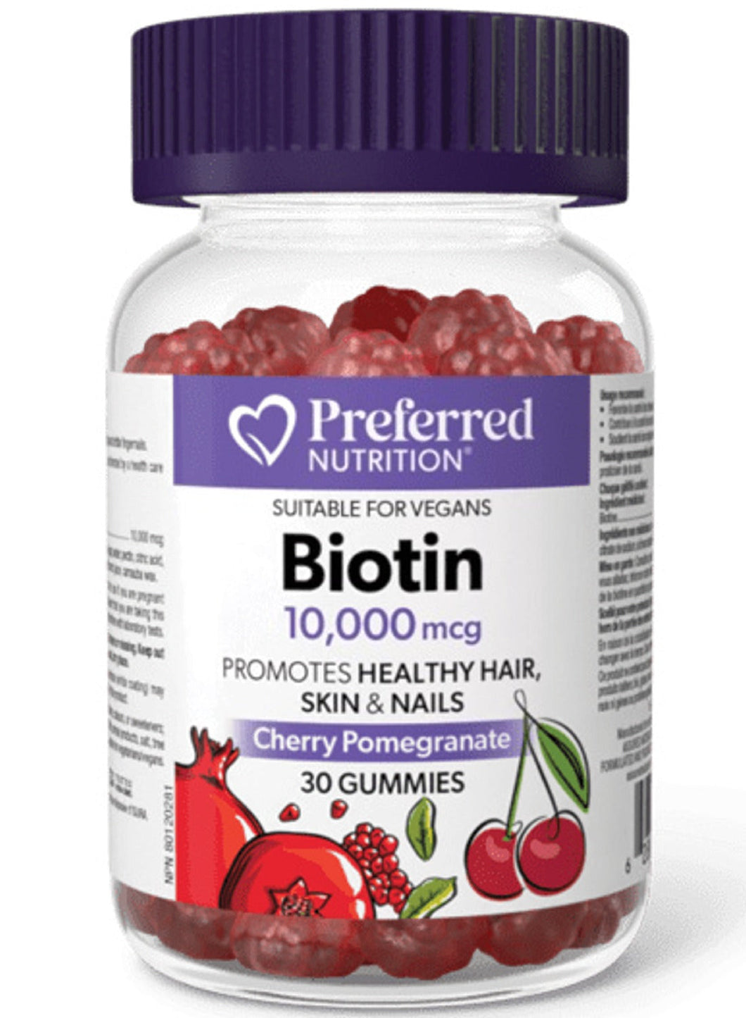 PREFERRED NUTRITION Biotin (10,000 mcg - 30 gummies)