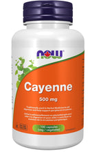 Load image into Gallery viewer, NOW Cayenne (500 mg - 100 caps)