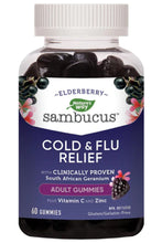 Load image into Gallery viewer, NATURES WAY Sambucus Cold &amp; Flu Relief (60 Adult Gummies)