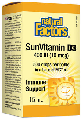 NATURAL FACTORS SunVitamin D3 (400 IU - 15 ml)