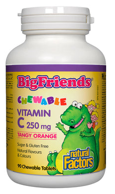 NATURAL FACTORS Big Friends Vitamin C Tangy Orange (250 mg - 90 chews)