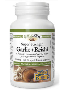 GarlicRich Garlic+Reishi Super Strength (300 mg - 120 DR Capsules)