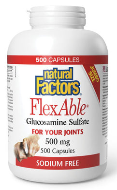 NATURAL FACTORS Flexable Glucosamine Sulfate (500 mg - 500 caps)
