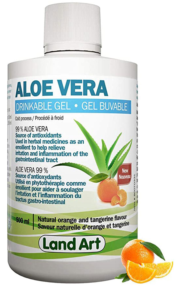 LAND ART Aloe Vera Gel (Orange-Tangerine - 500 ml)