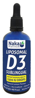 NAKA PLATINUM Liposomal D3 Sublingual (2500 IU - 100 ml)
