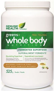 GENUINE HEALTH Fremented Whole Body Nutrition with Greens+ (Vanilla Chai -525 gr)