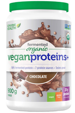 GENUINE HEALTH Fermented Organic Vegan Proteins+ (Chocolate -900 gr)