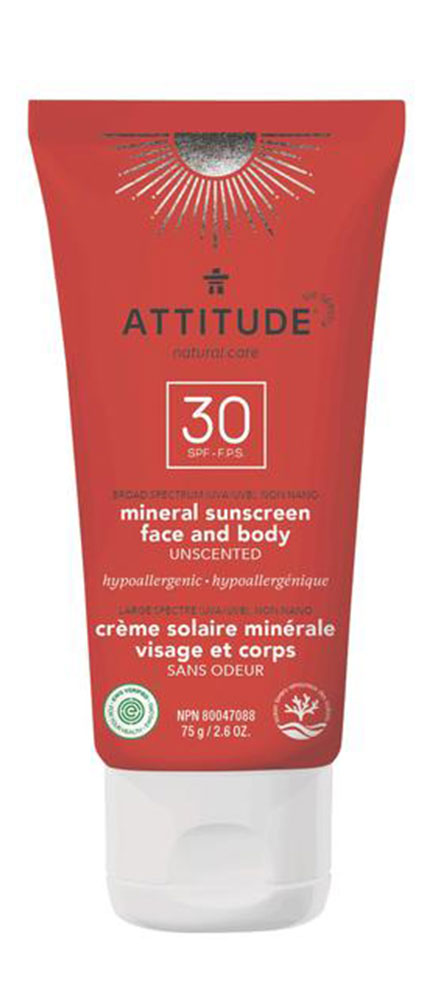 ATTITUDE SPF30 Face Sunscreen Fragrance-free