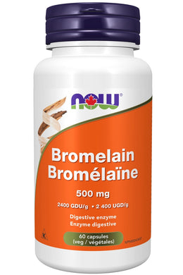 NOW Bromelain (500 mg 2400 GDU/g 60 vcaps)