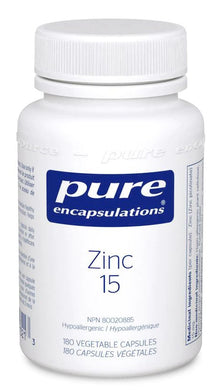 PURE ENCAPSULATIONS Zinc 15 (180 veg caps)