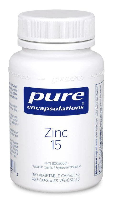 PURE ENCAPSULATIONS Zinc 15 (180 veg caps)