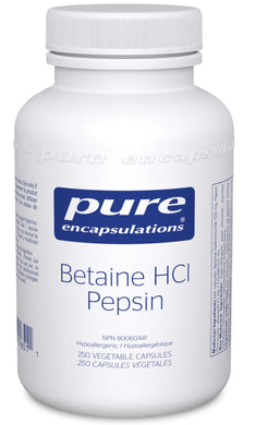 PURE ENCAPSULATIONS Betaine HCl Pepsin (250 veg caps)