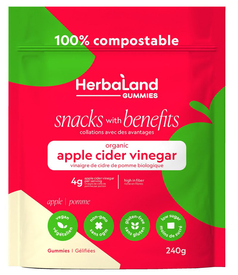 HERBALAND Snacks with Benefits Apple Cider Gummies (Box - 6 x 240 gr)
