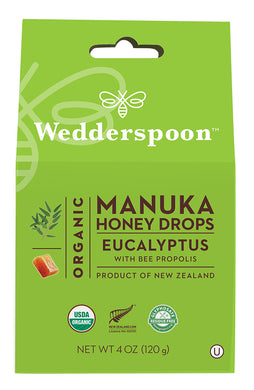 WEDDERSPOON Organic Manuka Honey Drops (Eucalyptus - 120 Gr)