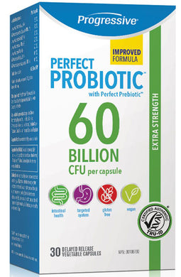 PROGRESSIVE Perfect Probiotic 60 Billion (Shelf Stable - 30 veg caps)