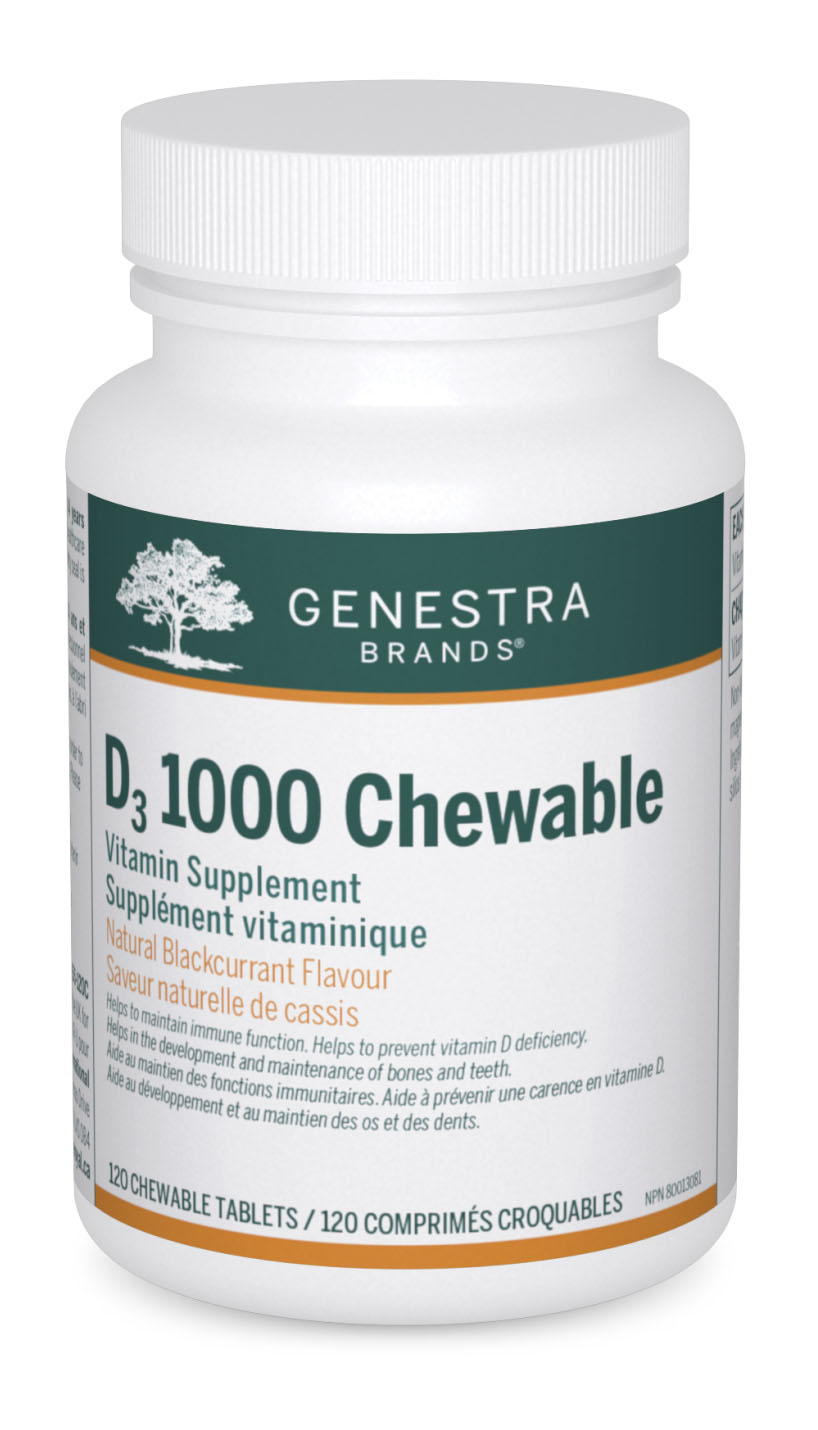 GENESTRA D3 1000 Chewable (Blackcurrant - 120 tabs)